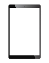 Realistic tablet portable computer mockup