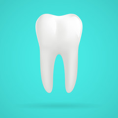 White molar tooth poster template