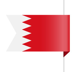 Bahrain Flag Vector Bookmark Icon