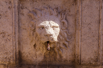 detail of an ancient fountain