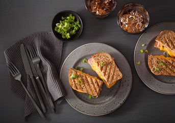 grilled ham and cheese sandwich