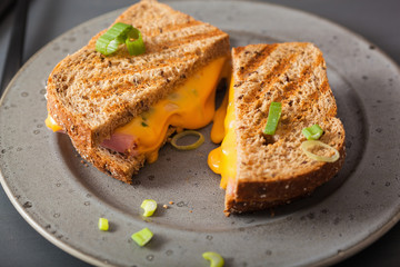 grilled ham and cheese sandwich