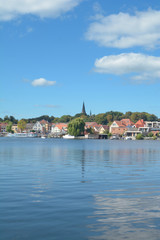 Fototapeta na wymiar die Inselstadt Malchow in der Mecklenburgischen Seenplatte,Deutschland