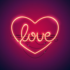 Love Heart Neon Sign