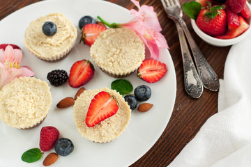 Maple Cinnamon Cheesecakes with Gingerbread Crust