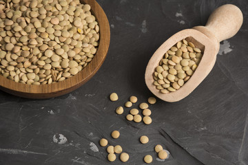 raw lentils, Lens culinaris