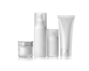 Cosmetic packaging isolated on white 