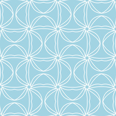 Fototapeta na wymiar Navy blue and white geometric ornament. Seamless pattern