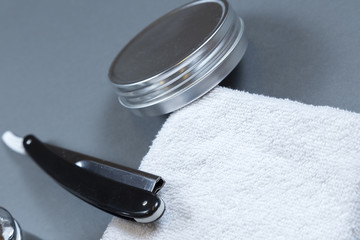 Shaving soap and razor