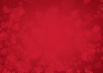 Happy Valentine's day card hearts vector background