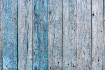 Wooden Background With Blue Paint, Vertical Boards.Abstract Texture
