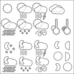 Set of weather icons