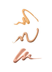 Liquid foundation isolated on white 