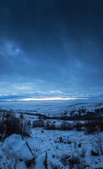 Winter landscape in Bulgaria.