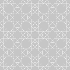 Obraz na płótnie Canvas Gray and white geometric monochrome seamless pattern