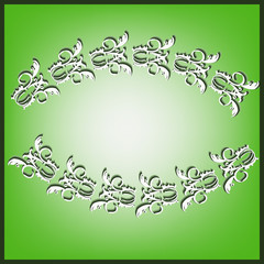 green card with light swirls