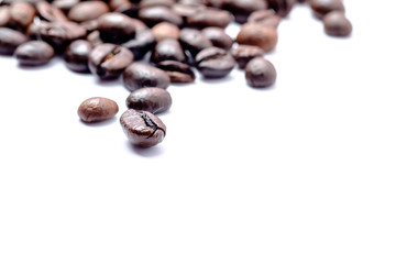 Coffee beans isolated on white background