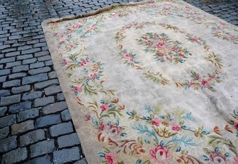 old carpet at the flea market