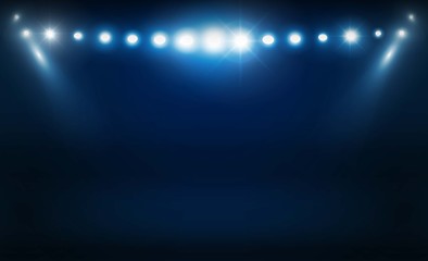 Bright stadium lights vector design. Vector illumination