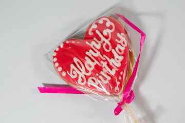 festive cookies in the shape of a heart