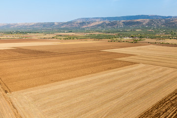 La campagna del Tavoliere di Puglia dall'alto