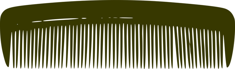 Green Comb clean plain vector illustration