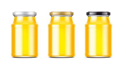 Clear Honey Jar mockup.