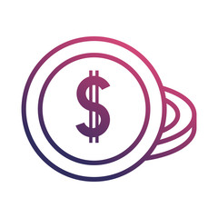 Fototapeta premium coins vector illustration