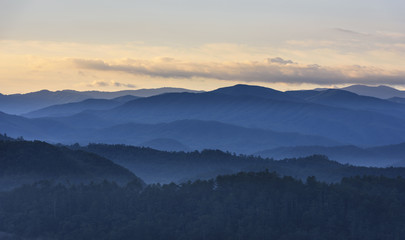 Naklejka na ściany i meble Mountain Ridges in Smoky Mountain National Park