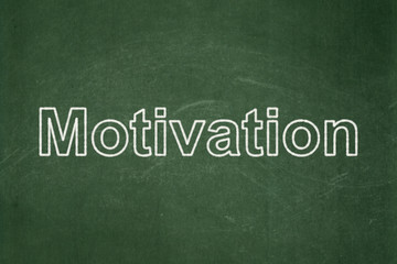 Obraz premium Finance concept: text Motivation on Green chalkboard background