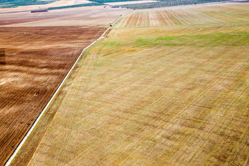 La campagna del Tavoliere di Puglia vista dall'alto