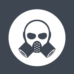 gas mask, respirator icon, sign over white