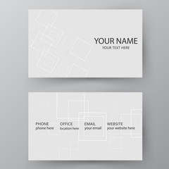 Vector business card template. Visiting card for business and personal use. Modern presentation card with company logo. Vector illustration design.