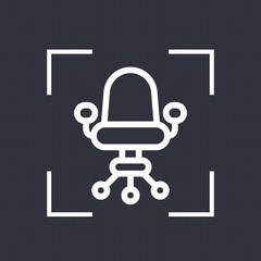 office chair icon, line style