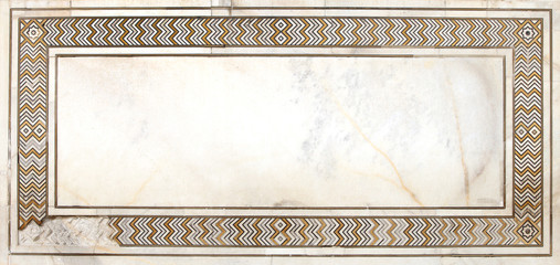 Intricate designs on the walls of Taj Mahal, Agra, India