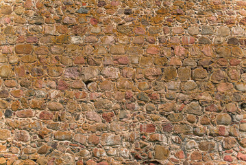 Old stone castle wall
