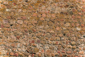 Old stone castle wall