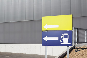 Petrol station and blank signals