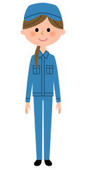 作業服の女性