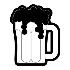 Mug of beer with foam