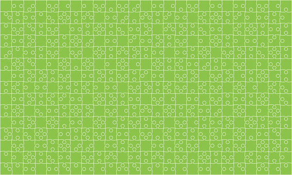 375 Green Puzzles Pieces Jigsaw - Vector
