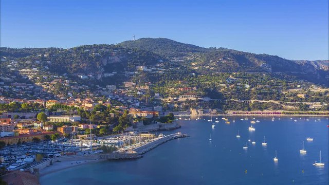Coucher de soleil Villefranche sur mer port France French Riviera