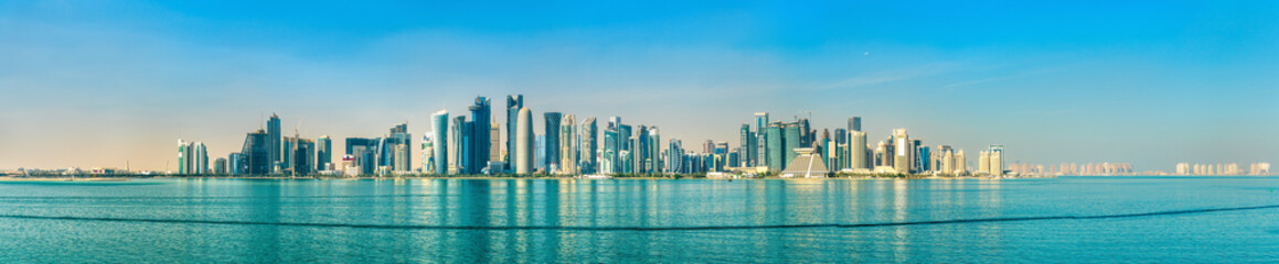 Fototapeta na wymiar Skyline of Doha, the capital of Qatar.