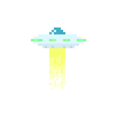 Obraz premium Pixel ufo for games and websites