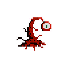 Obraz premium Pixel character alien monster for games and web sites