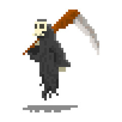 Obraz premium Pixel character death for games and web sites