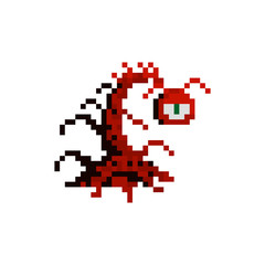 Fototapeta premium Pixel character alien monster for games and web sites
