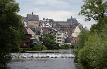 Fototapeta na wymiar Lahn in Marburg