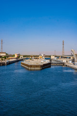 Fototapeta na wymiar Esna dam on the Nile River, Egypt