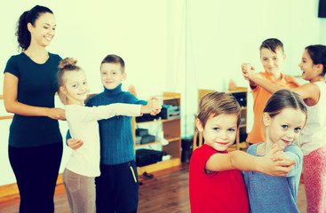 Children dancing pair dance